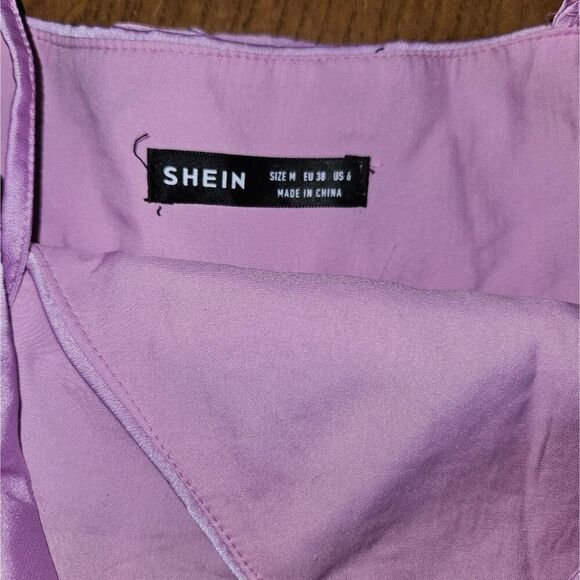 SHEIN Women’s M Purple Ruffle Hem Cami Dress – Size 6 Fair Use - Picture 3 of 8